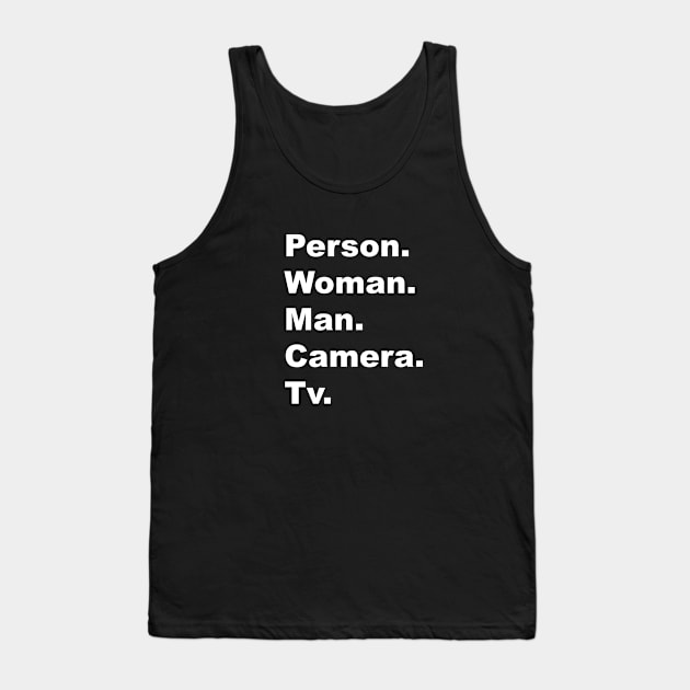 person woman man camera tv Tank Top by Souna's Store